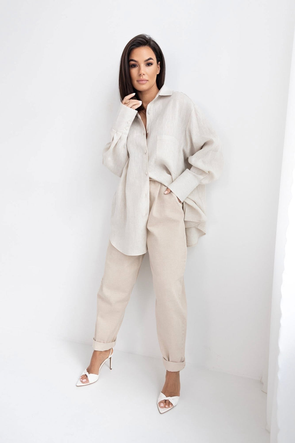 Trend Collection Leinenhemd lang