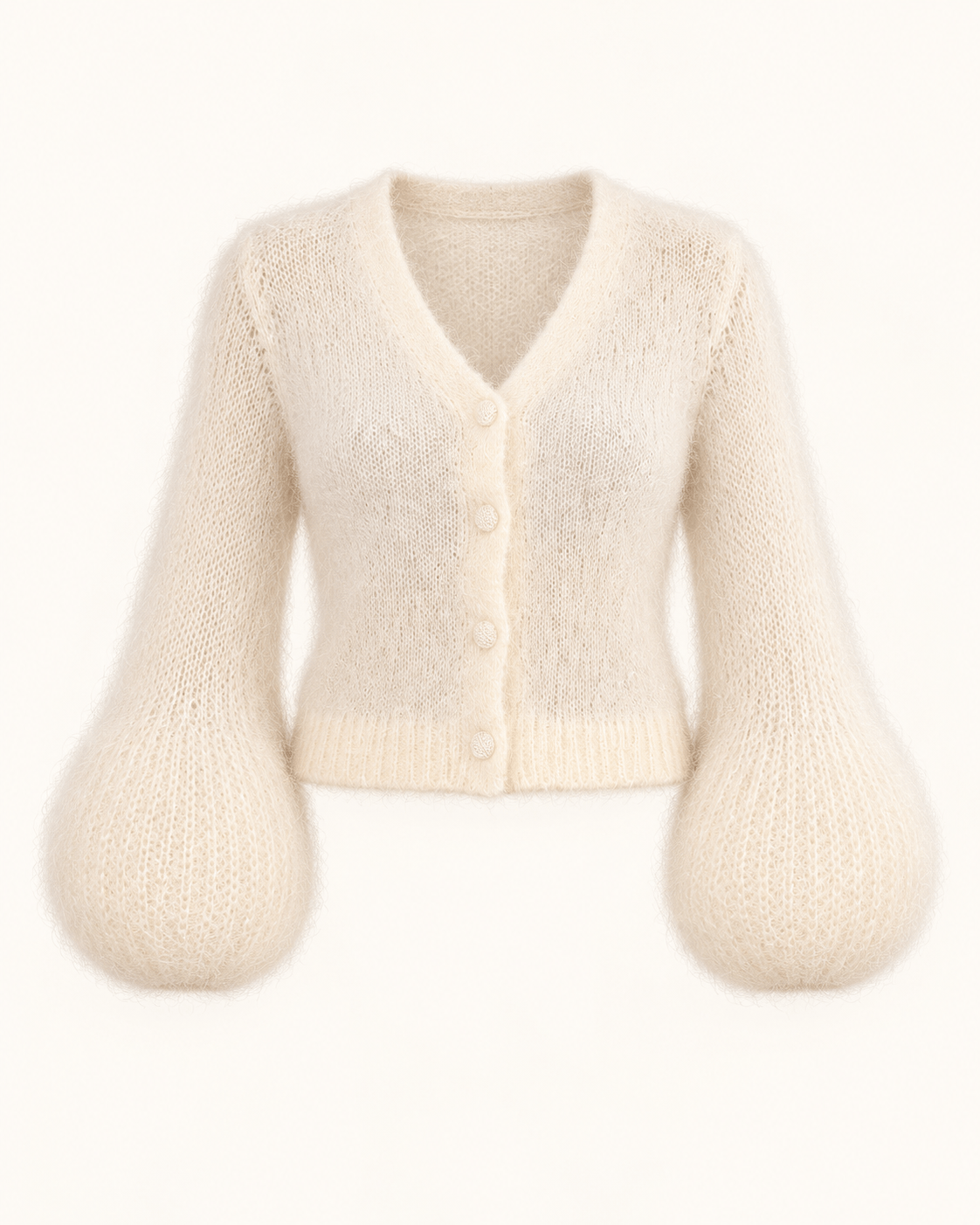 Trend Collection Claire – Super Kid Mohair Strickjacke | Off-White