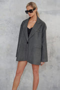 Trend Collection Einreihiger Blazer Florence 34 / Dunkelgrau