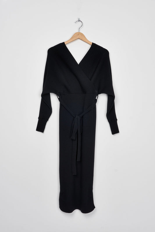 Trend Collection Elegantes Strickkleid Paolo One Size / Schwarz
