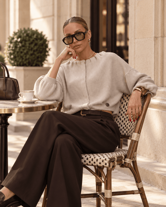 Trend Collection Kurze Strickjacke Luna Beige / One Size