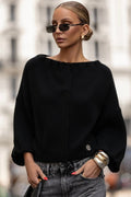 Trend Collection Kurze Strickjacke Luna schwarz / One Size