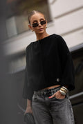 Trend Collection Kurze Strickjacke Luna schwarz / One Size