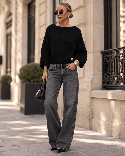 Trend Collection Kurze Strickjacke Luna schwarz / One Size