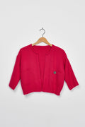 Trend Collection Kurze Strickjacke One Size / Pink