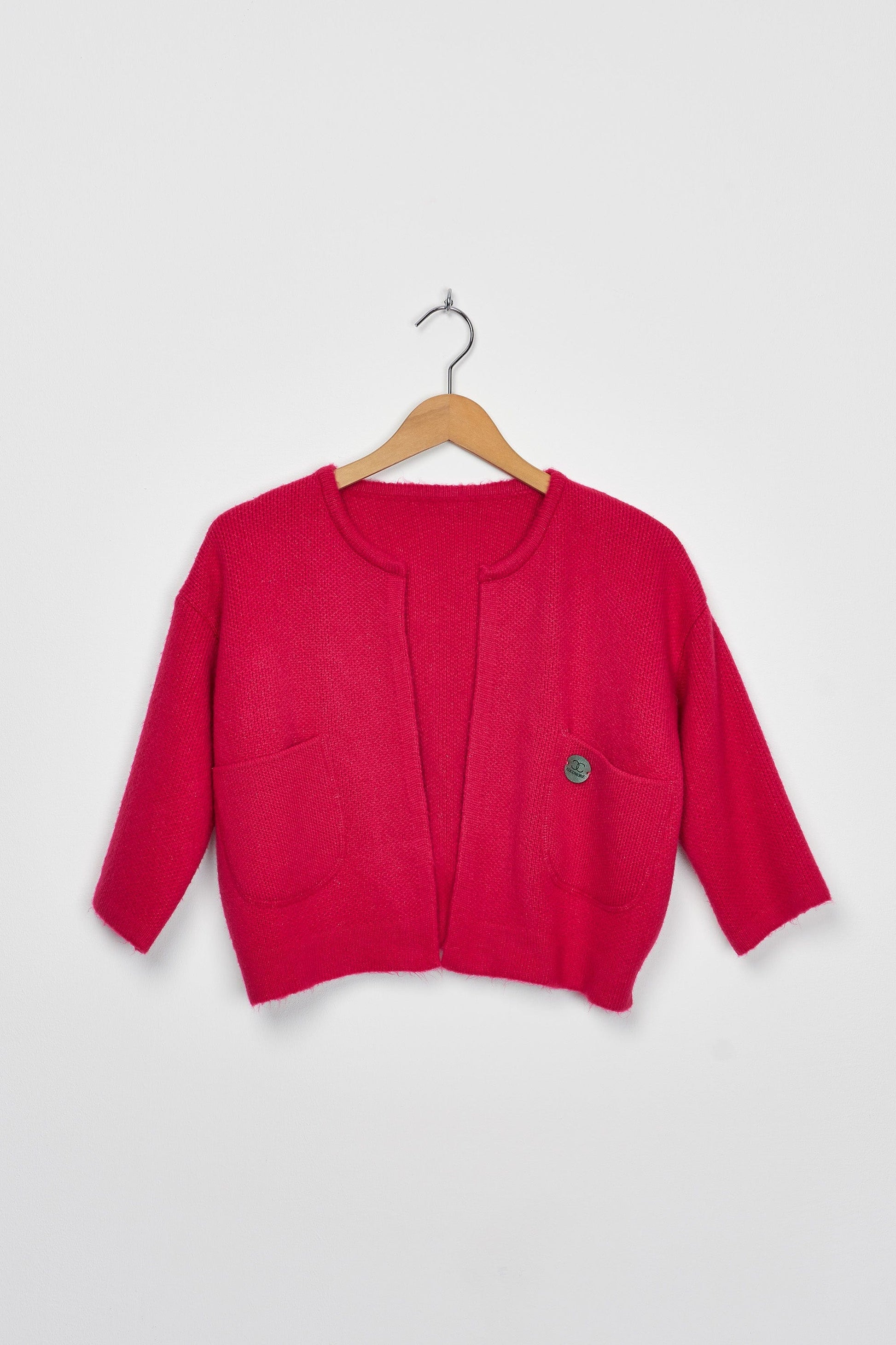 Trend Collection Kurze Strickjacke One Size / Pink