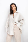 Trend Collection Leinenhemd lang
