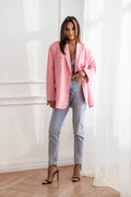 Trend Collection Oversize Blazer Pink / One Size