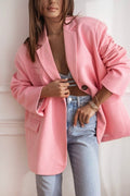 Trend Collection Oversize Blazer Pink / One Size