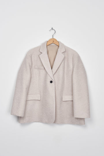 Trend Collection Oversize Jacke mit Futter und Schulterpolstern One Size / Off-White