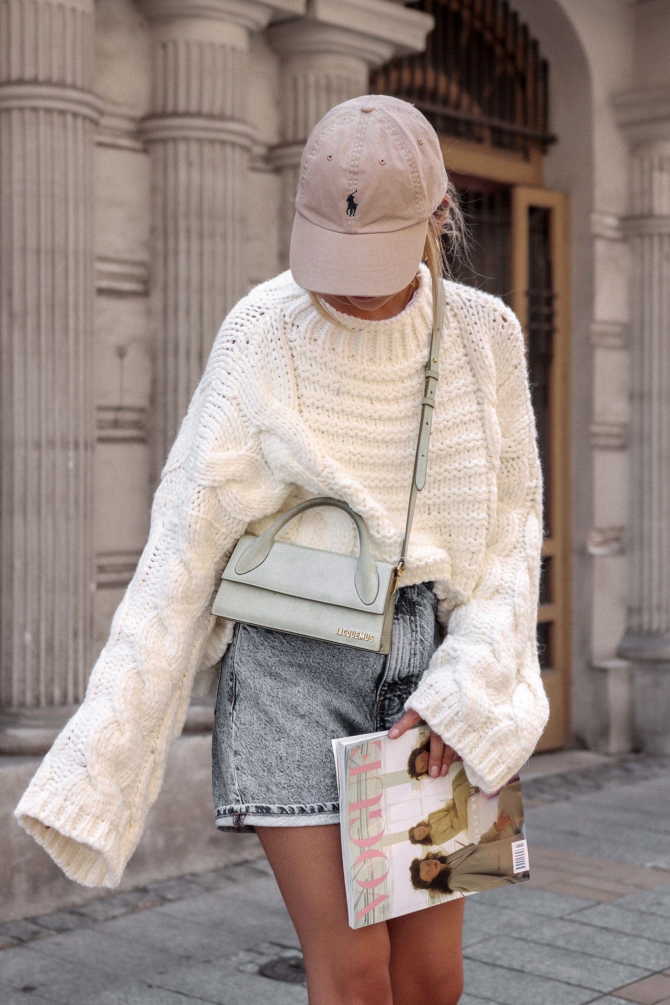 Trend Collection Pullover mit Zopfmuster One Size / Off-White