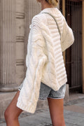Trend Collection Pullover mit Zopfmuster One Size / Off-White