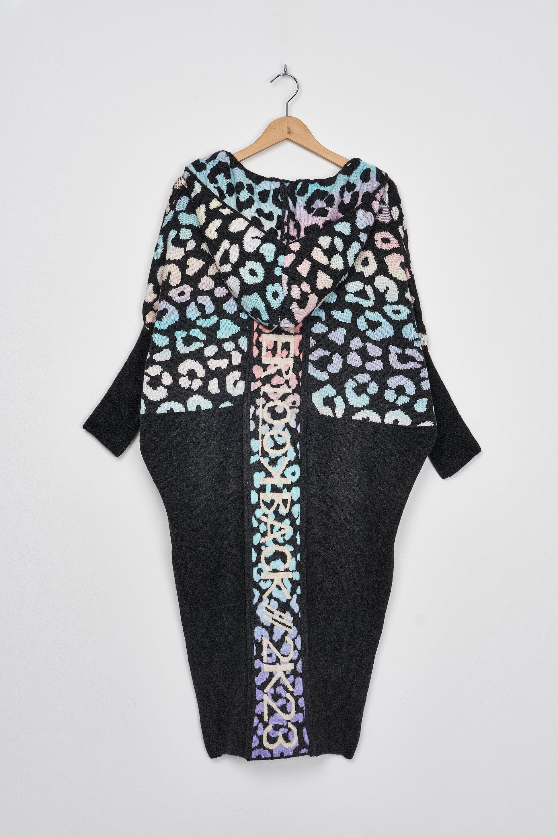 Trend Collection Strickmantel mit Kapuze und Fledermausärmeln