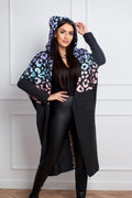 Trend Collection Strickmantel mit Kapuze und Fledermausärmeln