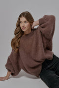 Trend Collection Super Kid Mohair Pullover Como One Size / Choco Dark