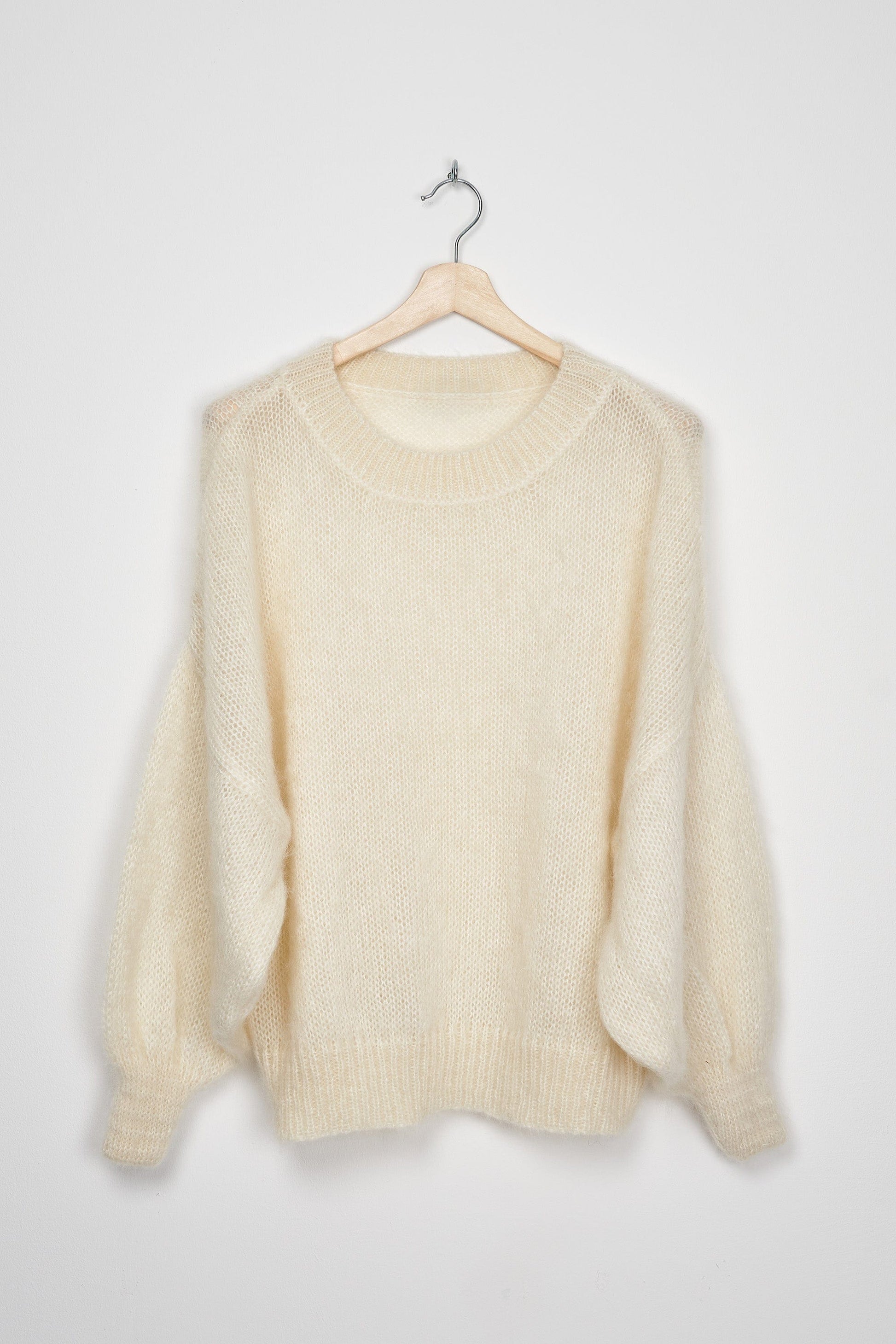 Trend Collection Super Kid Mohair Pullover Como One Size / Off-White