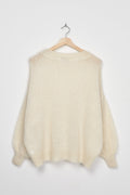 Trend Collection Super Kid Mohair Pullover Como One Size / Off-White