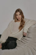 Trend Collection Super Kid Mohair Pullover Neli One Size / Off-White