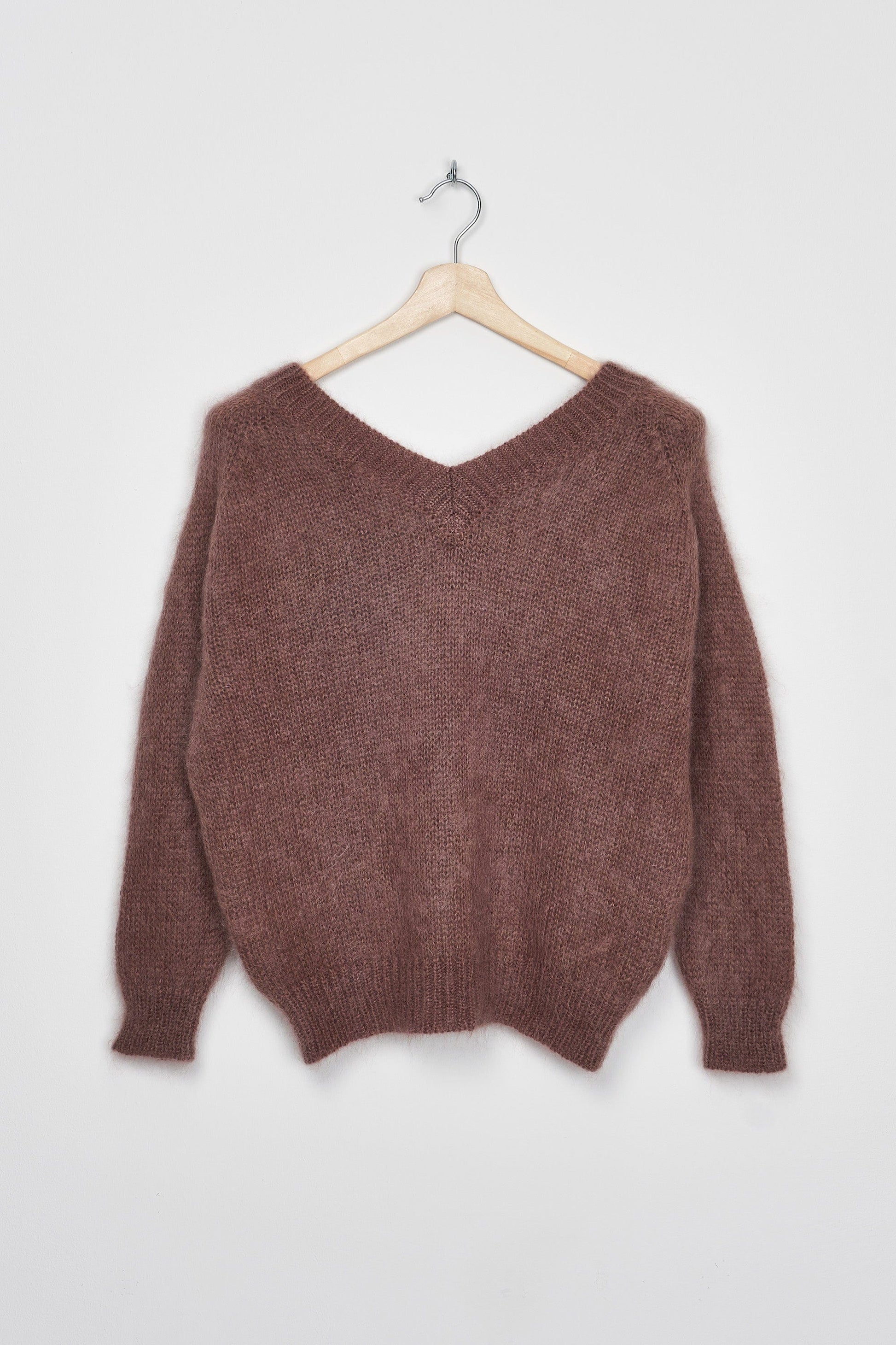 Trend Collection Super Kid Mohair Pullover Suzi One Size / Choco Dark