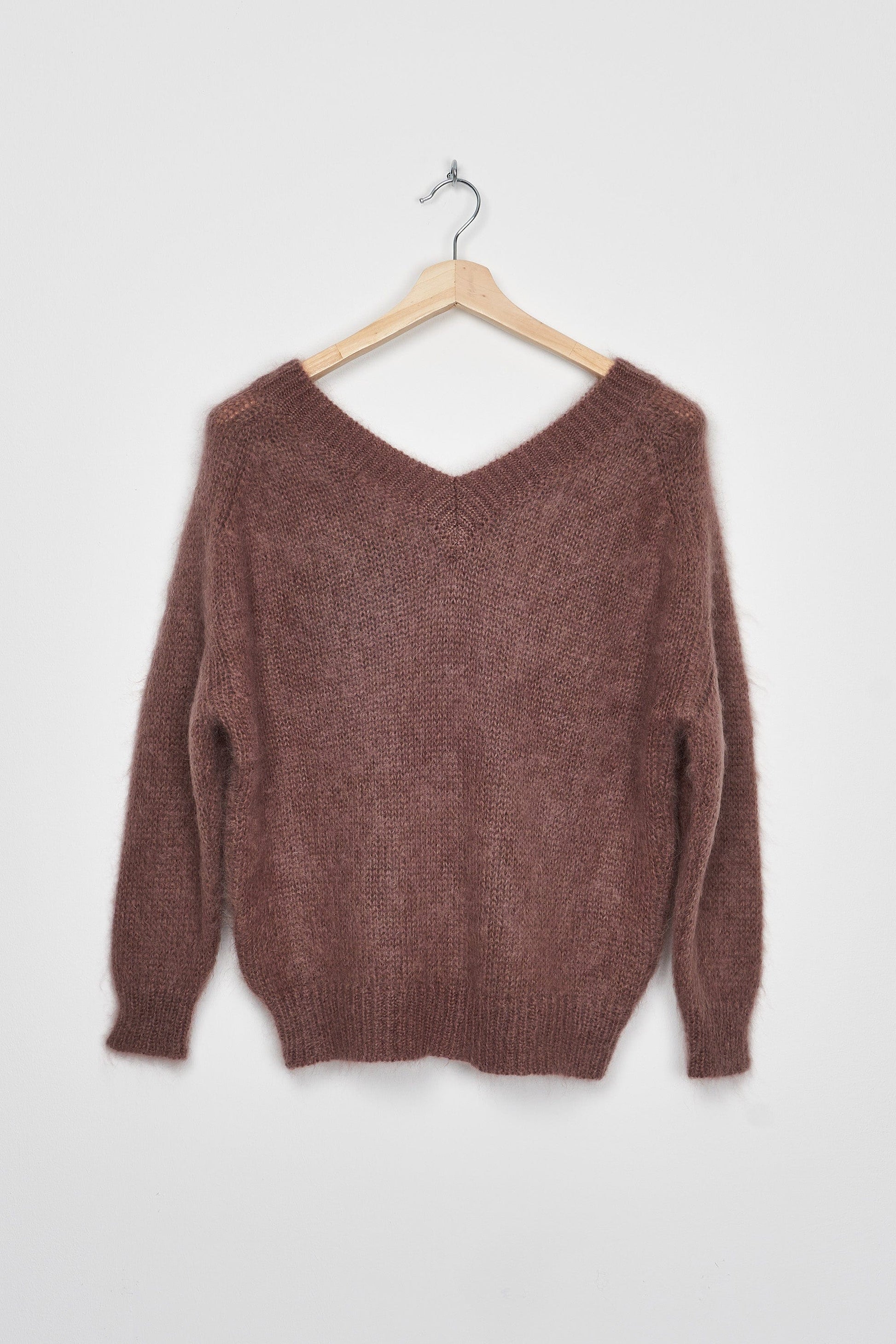 Trend Collection Super Kid Mohair Pullover Suzi One Size / Choco Dark