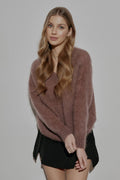 Trend Collection Super Kid Mohair Pullover Suzi One Size / Choco Dark