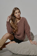 Trend Collection Super Kid Mohair Pullover Suzi One Size / Choco Dark