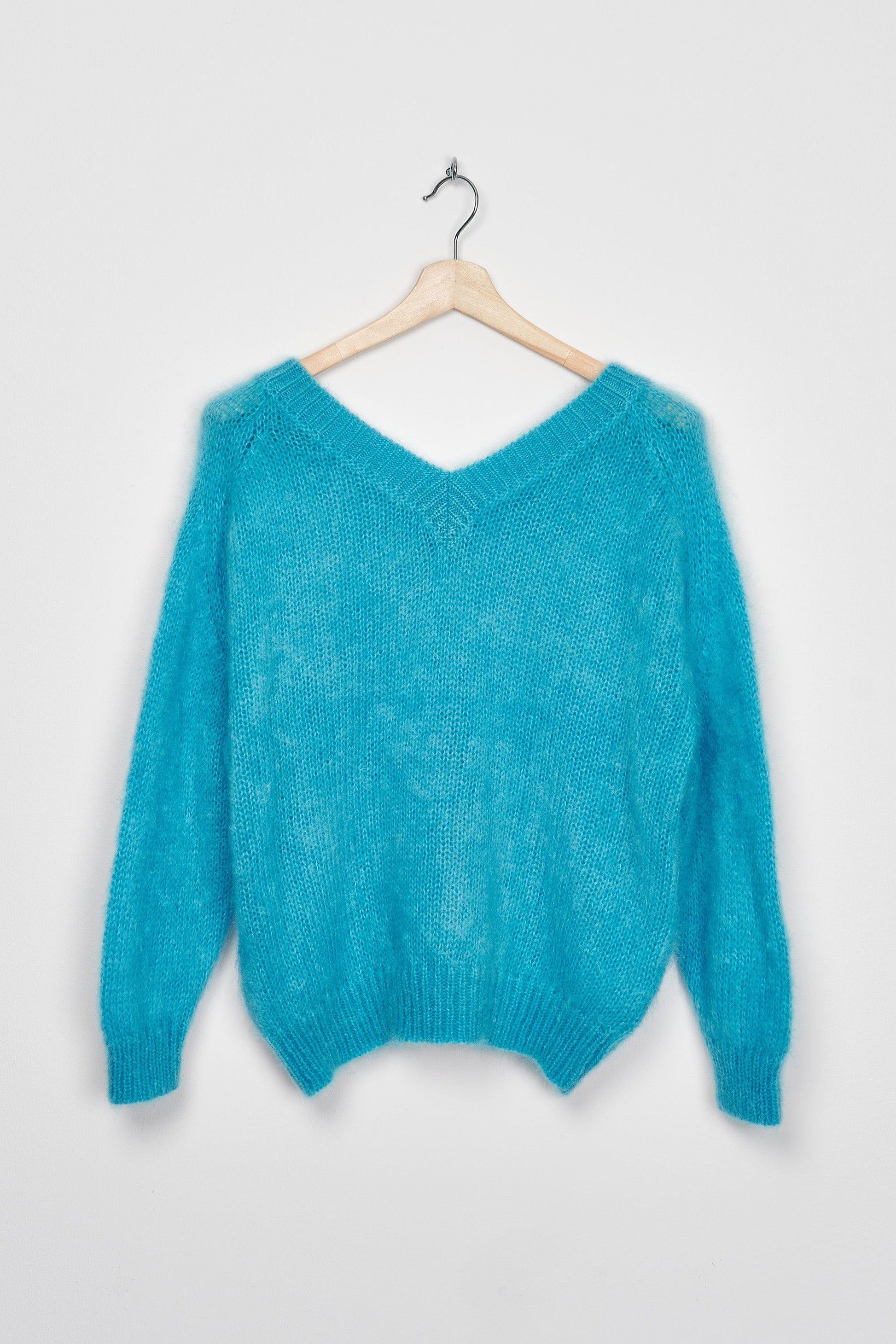 Trend Collection Super Kid Mohair Pullover Suzi One Size / Cyan